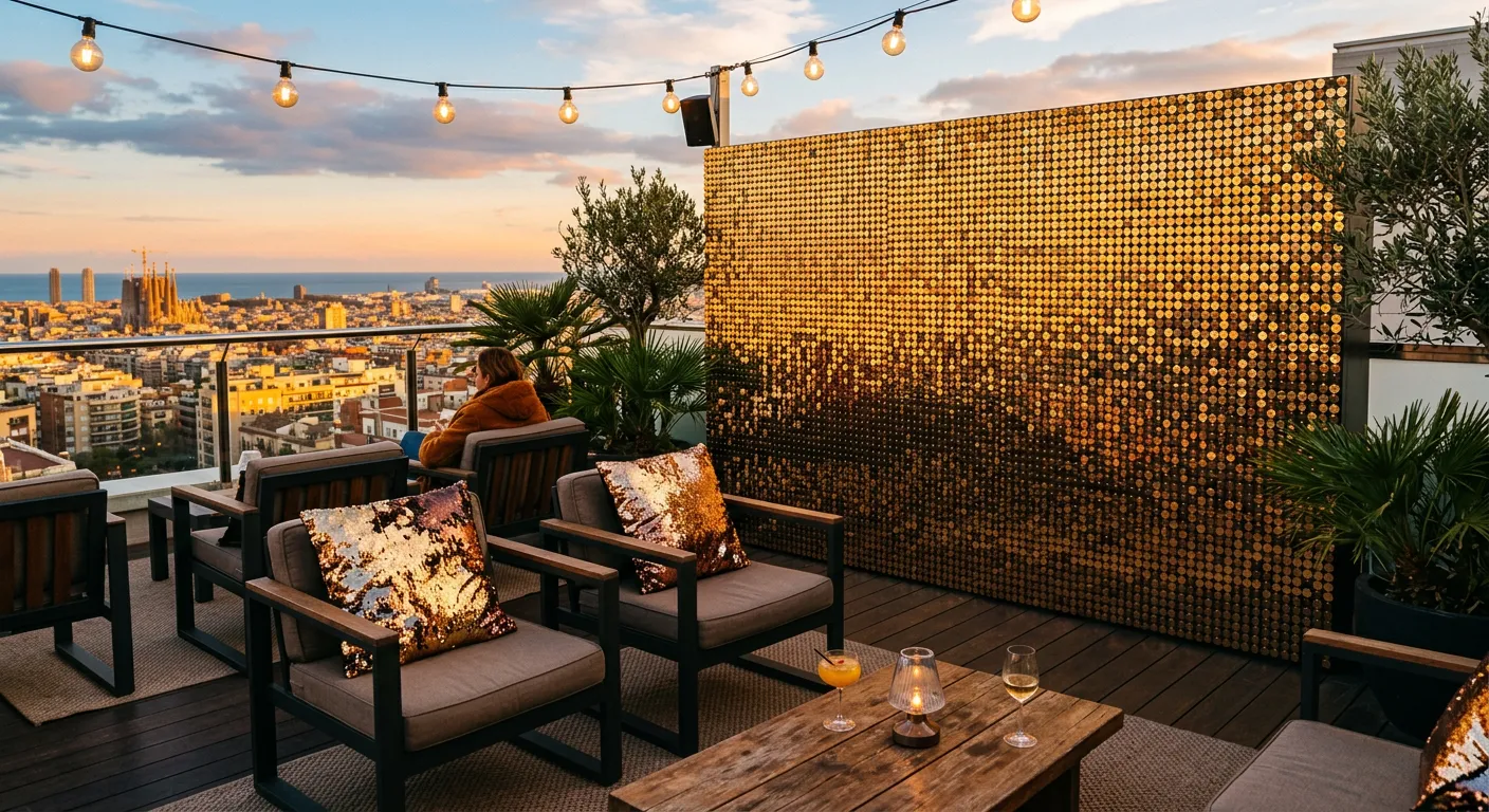 Creating a Shimmering Garden Oasis with Sequin Accents